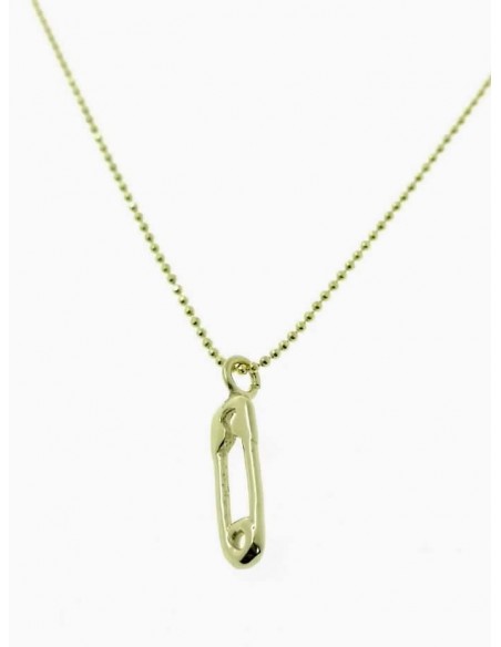 Gargantilla de plata alfiler chapada con cadena de 45 cms