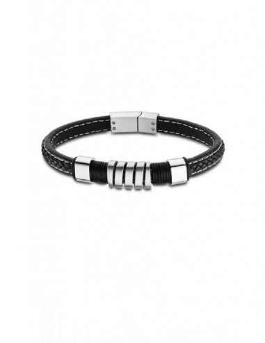 Pulsera Lotus Style LS2056-2/1 acer. cab. negra.