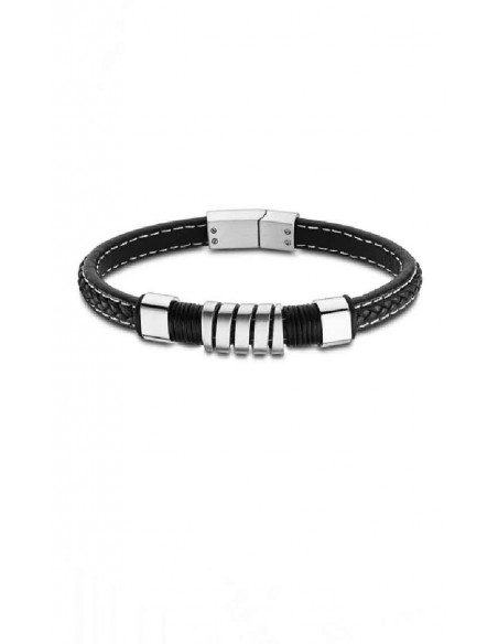 Pulsera Lotus Style LS2056-2/1 acer. cab. negra.