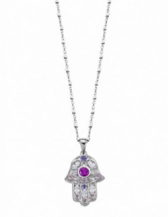 Collar Lotus Silver sra.  LP1989-1/1 mano fatima multipiedra