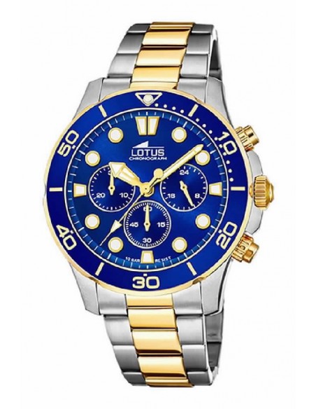 Reloj Lotus cab. 18757/1 crono. bico. esf. azul
