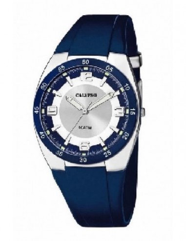 Reloj Calypso cab. K5753/2 corr. azul esf. blanca