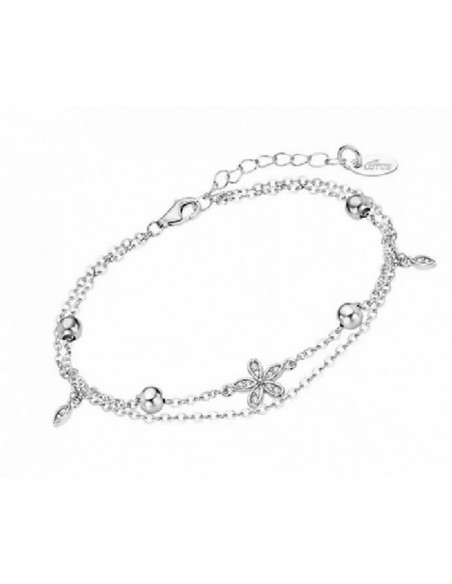 Pulsera Lotus Silver LP3178-2/1 flor bolitas