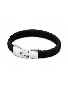 Pulsera Lotus Style cab. LS1517-2/2 ace. cuero