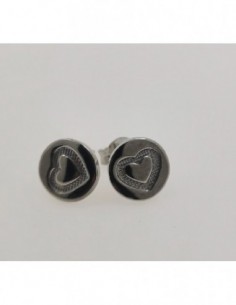 Pendientes plata  corazon