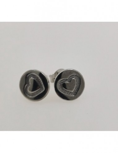 Pendientes plata  corazon