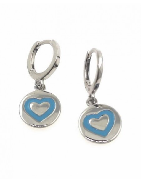 Pendientes plata  corazon 019208-1-1-4