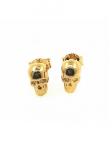 Pendientes plata chapada calavera 018861-2-1