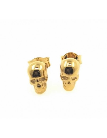 Pendientes plata chapada calavera 018861-2-1
