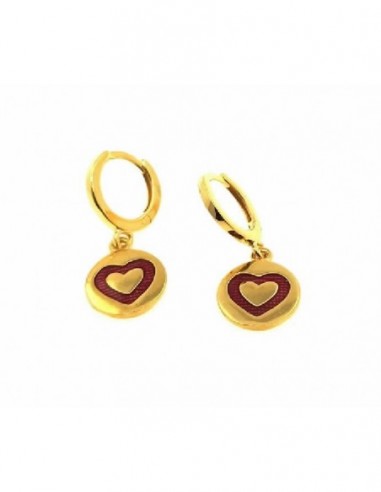 Pendientes plata chapada.corazon 019208-2-1-36