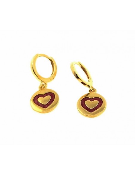 Pendientes plata chapada.corazon 019208-2-1-36