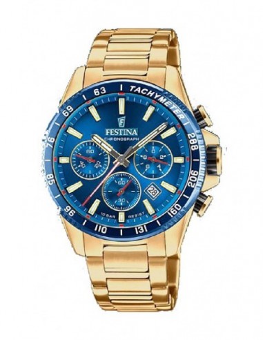 Reloj Festina cab. F20634/3 ace. crono. esf. azul