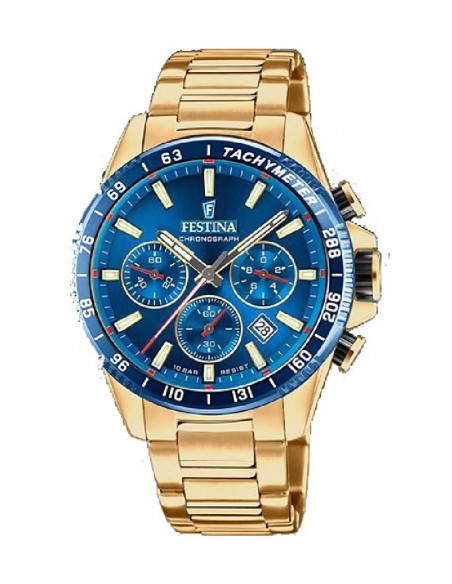 Reloj Festina cab. F20634/3 ace. crono. esf. azul