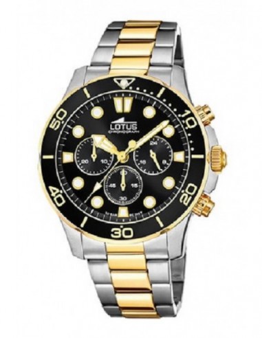 Reloj Lotus cab. 18757/2 crono. bico. esf. negra