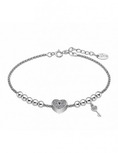 Pulsera Lotus Silver sra. LP1985-2/1 candado corazon llave