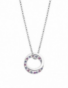 Collar Lotus Silver sra. LP1990-1/2 aros multicolor
