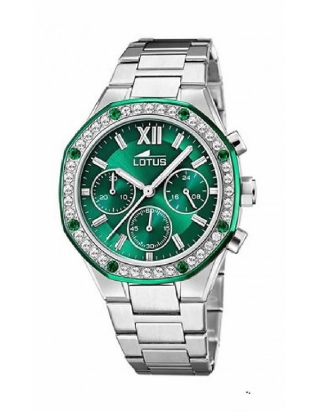 Reloj Lotus sra. 18872/1 crono. acer. esf. verde