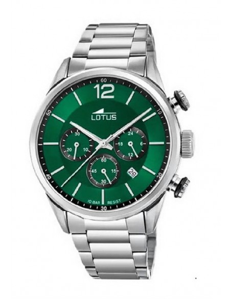 Reloj Lotus cab. 18688/4 crono. acer. esf. verde