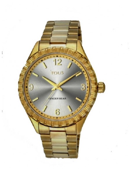 Reloj Tous 200350960 Tender Bear acer. ip dorado. esf. plateada
