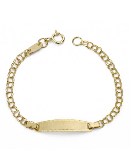 PULSERA DE CHAPA DE ORO hung, 12x2cms
