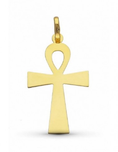 Cruz oro 18 ktes Vida 18x10mm  amarillo