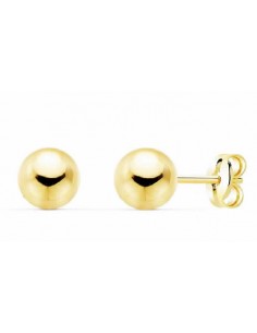 Pendientes oro 18 ktes. bola 6 mm