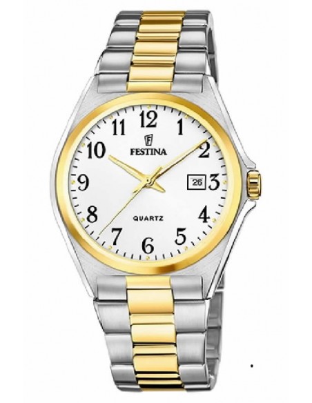 Reloj Festina cab. F20554/1 acer. bic. esfe. blanca