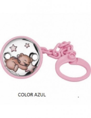 Pinza chupete E3062-A laminada azul