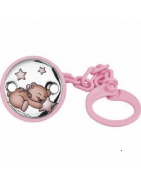 Pinza chupete E3062-R laminada rosa