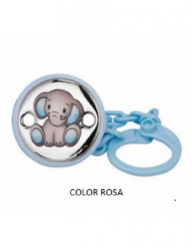 Pinza chupete E3082-R laminada rosa