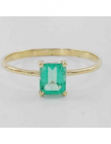 Anillo Esmeralda garra 5 x 4