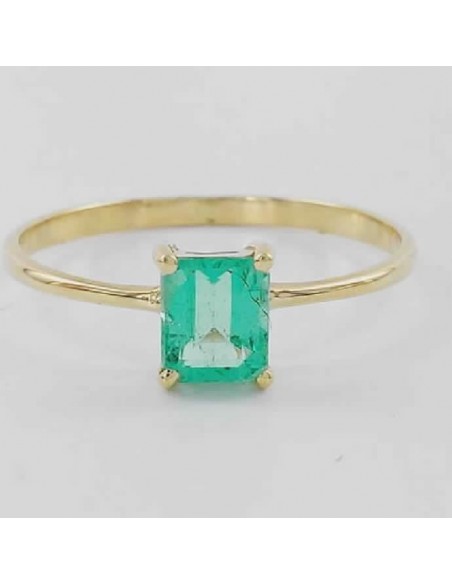 Anillo Esmeralda garra 5 x 4