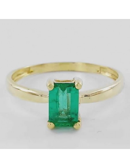 Sortija de oro Esmeralda 0.54 ct