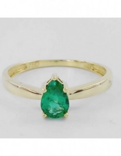 Sortija de oro Esmeralda 0.39ct