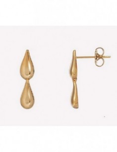 Pendientes Vidal&Vidal G3691 lagrimas 26mm chapados