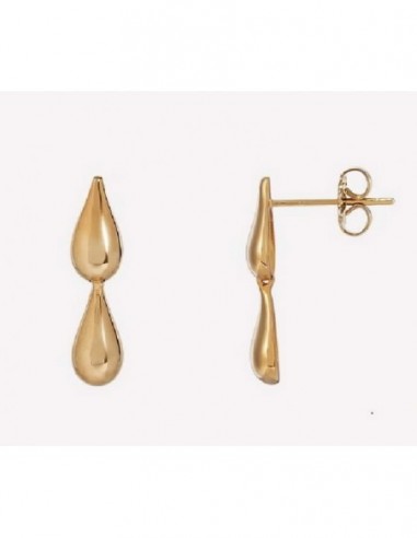 Pendientes Vidal&Vidal G3691 lagrimas 26mm chapados