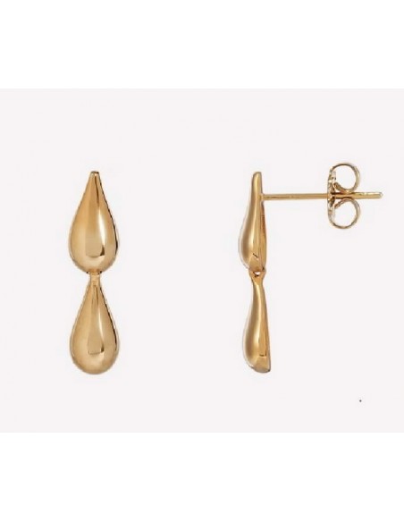 Pendientes Vidal&Vidal G3691 lagrimas 26mm chapados