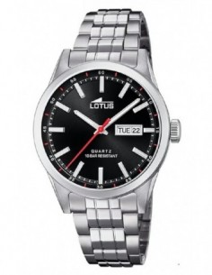 Reloj Lotus cab. 18670/4 ace. esf. negra