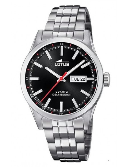 Reloj Lotus cab. 18670/4 ace. esf. negra