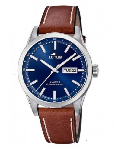 Reloj Lotus cab. 18671/3 ace. corr. esf. azul