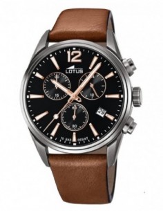 Reloj Lotus cab. 18683/2 acer. corr. esf. negro/rose