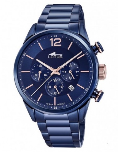 Reloj Lotus cab. 18680/2 acer. esf. azul/rose