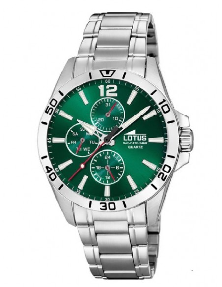 Reloj Lotus cab. 18812/7 acer. multif. acer. esf. verde