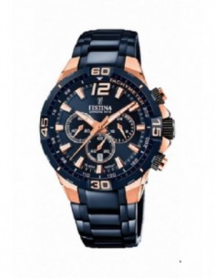 Reloj Festina F20524/1 sr. ace. esf. azul crono.