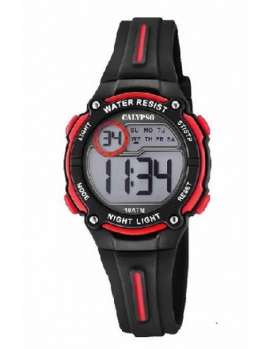 Reloj Calypso K6068/6 dig. cor. esf. ne/roja