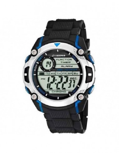 Reloj Calypso K5577/2 cab. dig. cor. esf. ne/azul