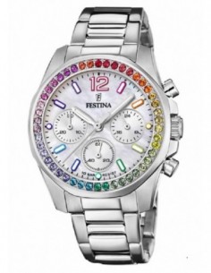 Reloj Festina F20606/2 sra. acer. esf. nacar