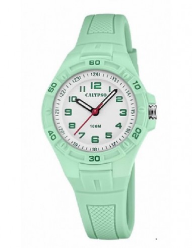Reloj Calypso K5832/1 cor. esf. verde. esf. blanc.