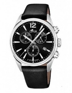 Reloj Lotus 18691/3 sr. crono ace. corr. esf. negra