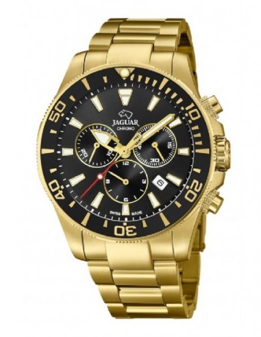 Reloj Jaguar J864/3 sr. acer. chap. cronom. esf. negra